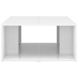 Tables basses 4 pcs blanc brillant 33x33x33cm bois d'ingénierie