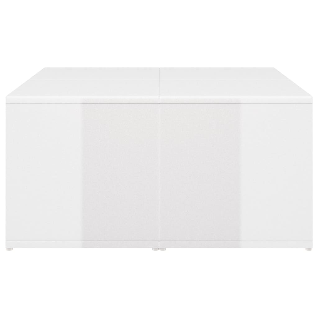 Tables basses 4 pcs blanc brillant 33x33x33cm bois d'ingénierie