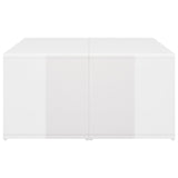 Tables basses 4 pcs blanc brillant 33x33x33cm bois d'ingénierie