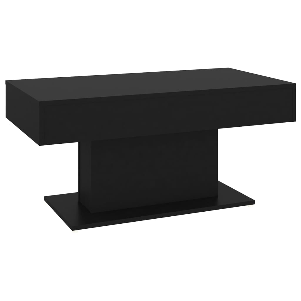 Table basse noir 96x50x45 cm bois d'ingénierie