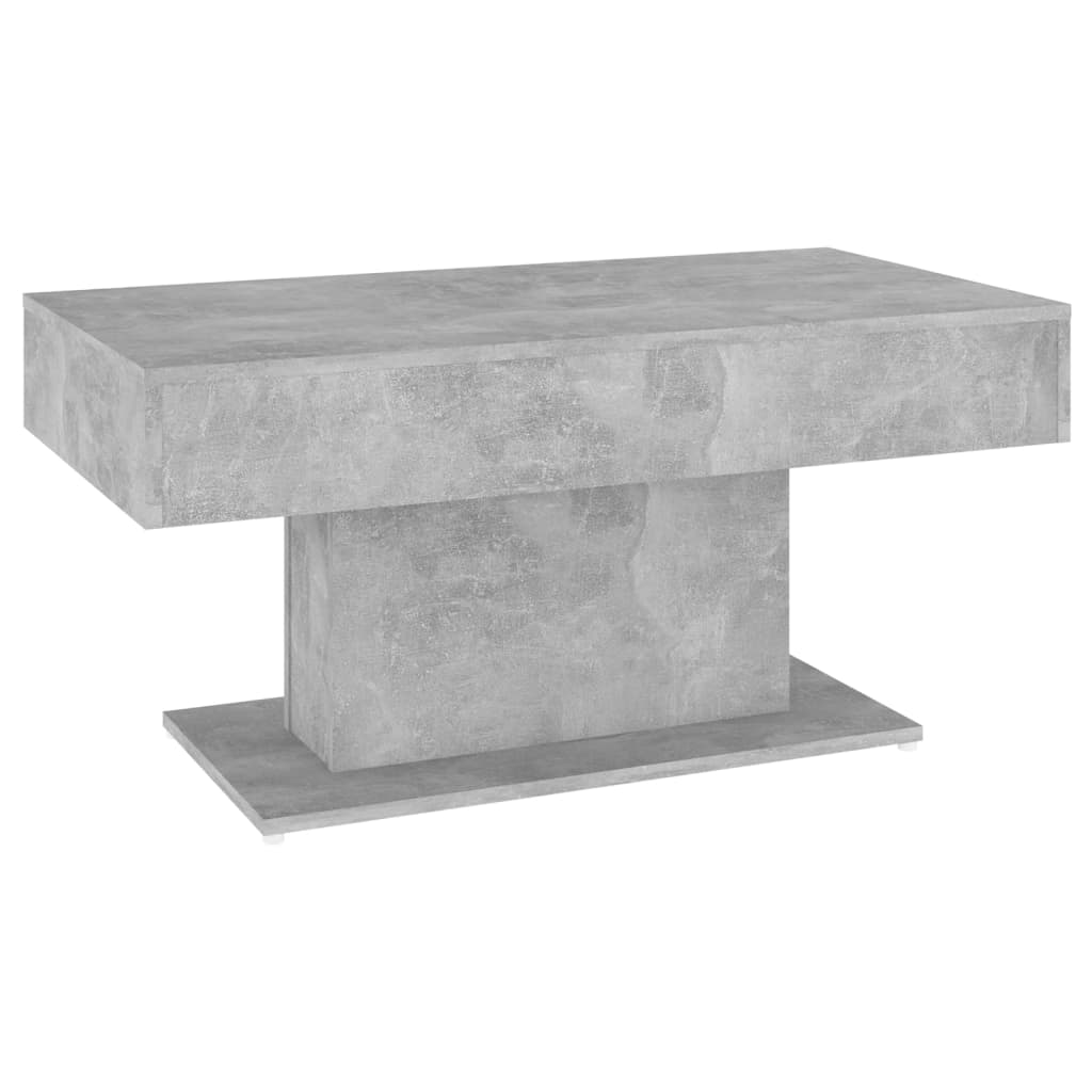 Table basse gris béton 96x50x45 cm bois d'ingénierie