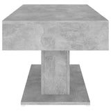 Table basse gris béton 96x50x45 cm bois d'ingénierie