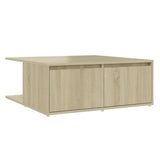 Table basse chêne sonoma 80x80x31 cm bois d'ingénierie