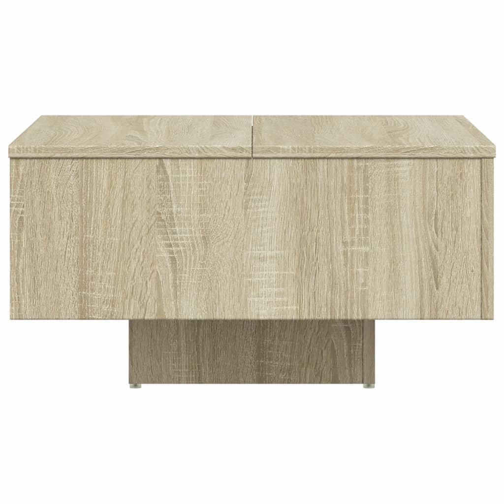 Table basse chêne sonoma 60x60x31,5 cm bois d'ingénierie