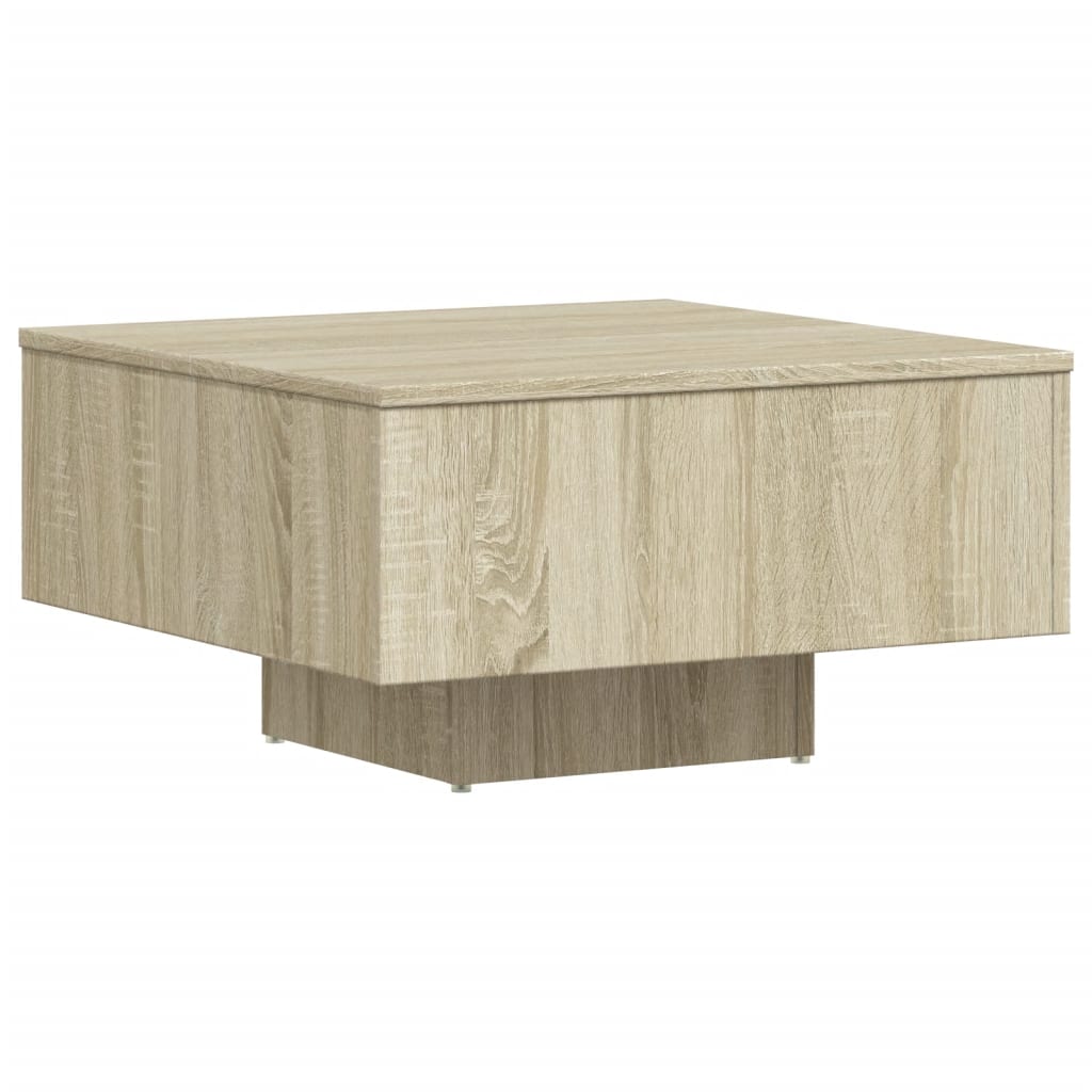 Table basse chêne sonoma 60x60x31,5 cm bois d'ingénierie