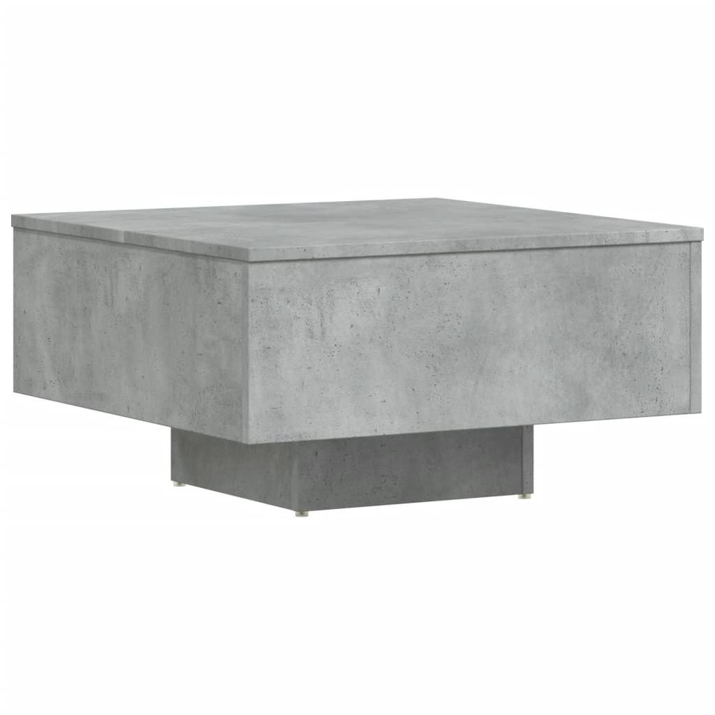 Table basse gris béton 60x60x31,5 cm bois d'ingénierie