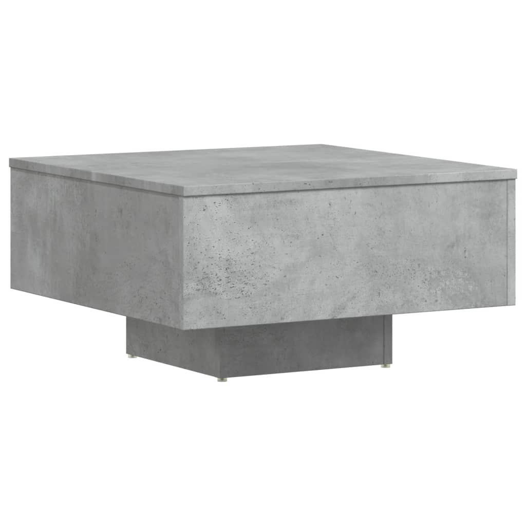 Table basse gris béton 60x60x31,5 cm bois d'ingénierie