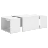 Tables basses gigognes 3 pcs blanc 60x60x38cm bois d'ingénierie