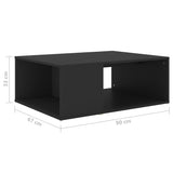 Schwarzer Couchtisch 90x67x33 cm aus Holzwerkstoff