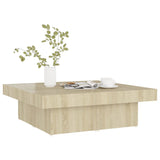 Table basse chêne sonoma 90x90x28 cm bois d'ingénierie