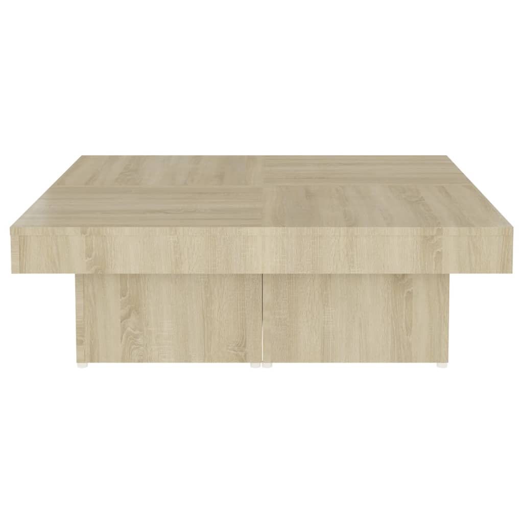 Table basse chêne sonoma 90x90x28 cm bois d'ingénierie