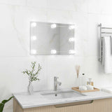 Miroir mural avec lampes LED Rectangulaire Verre