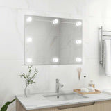 Miroir mural sans cadre avec lampes LED Rectangulaire Verre