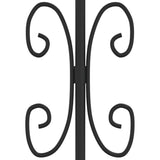 Garden fence with spear top Black 140 cm