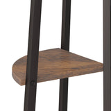 Étagère d'angle 5 niveaux Marron foncé et noir 45,5x31,5x180 cm