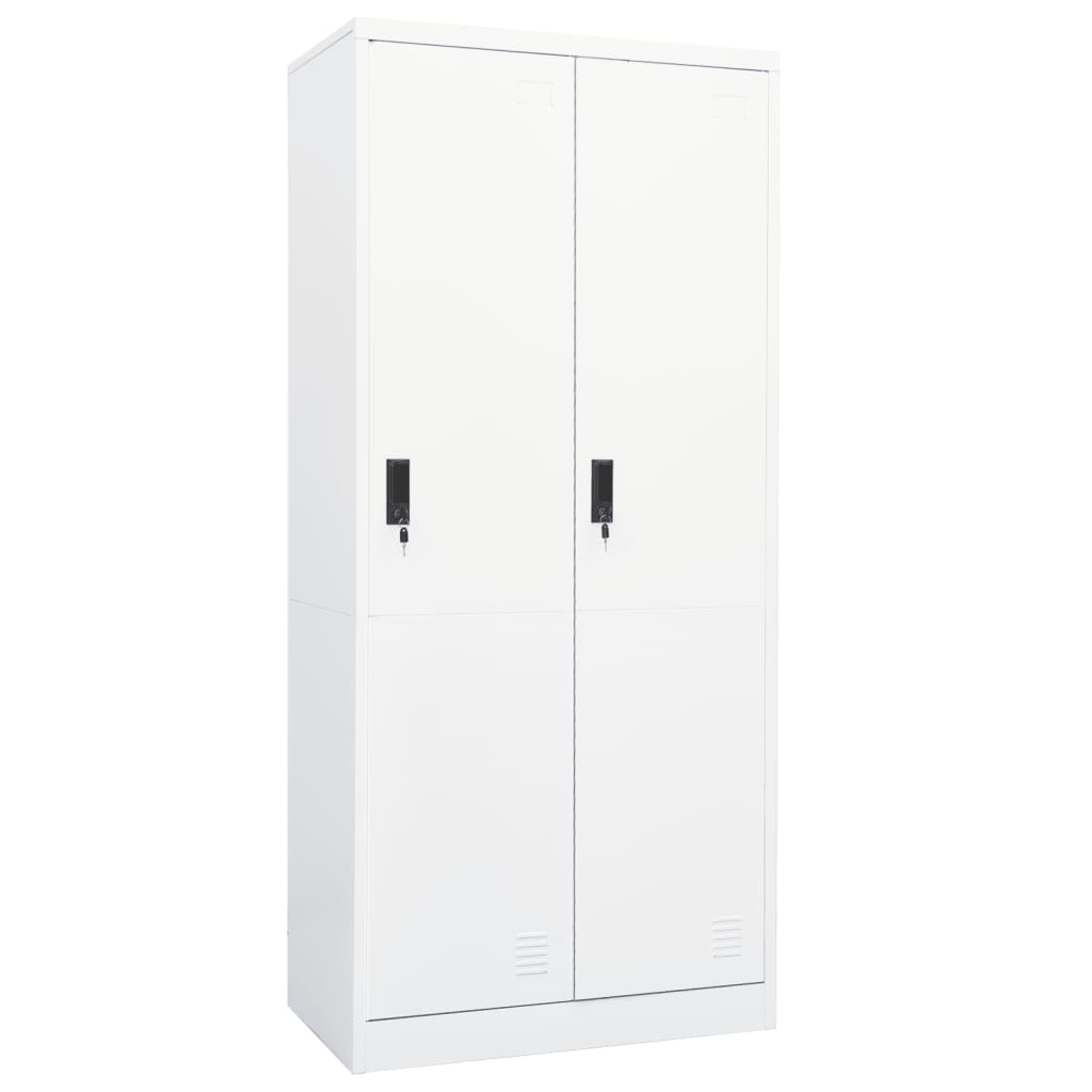 Garde-robe Blanc 80x50x180 cm Acier