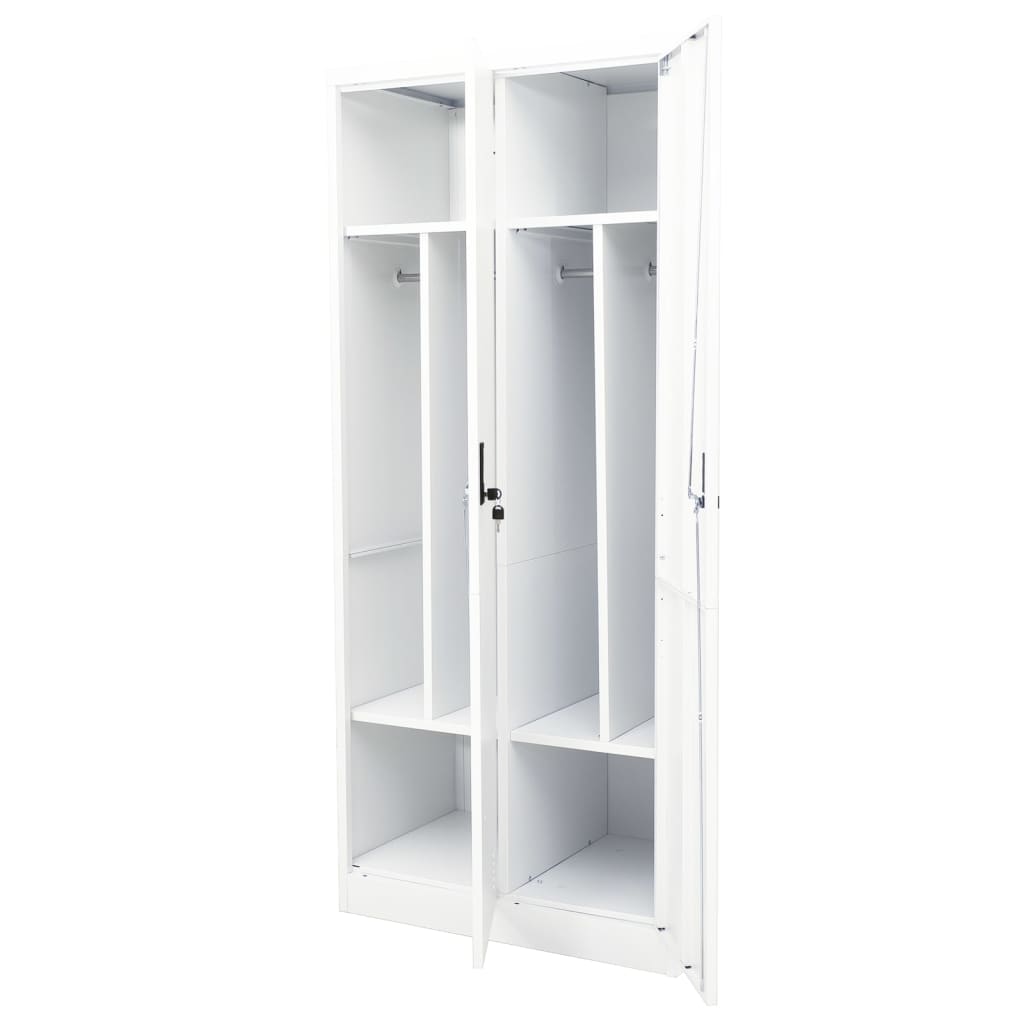 Garde-robe Blanc 80x50x180 cm Acier