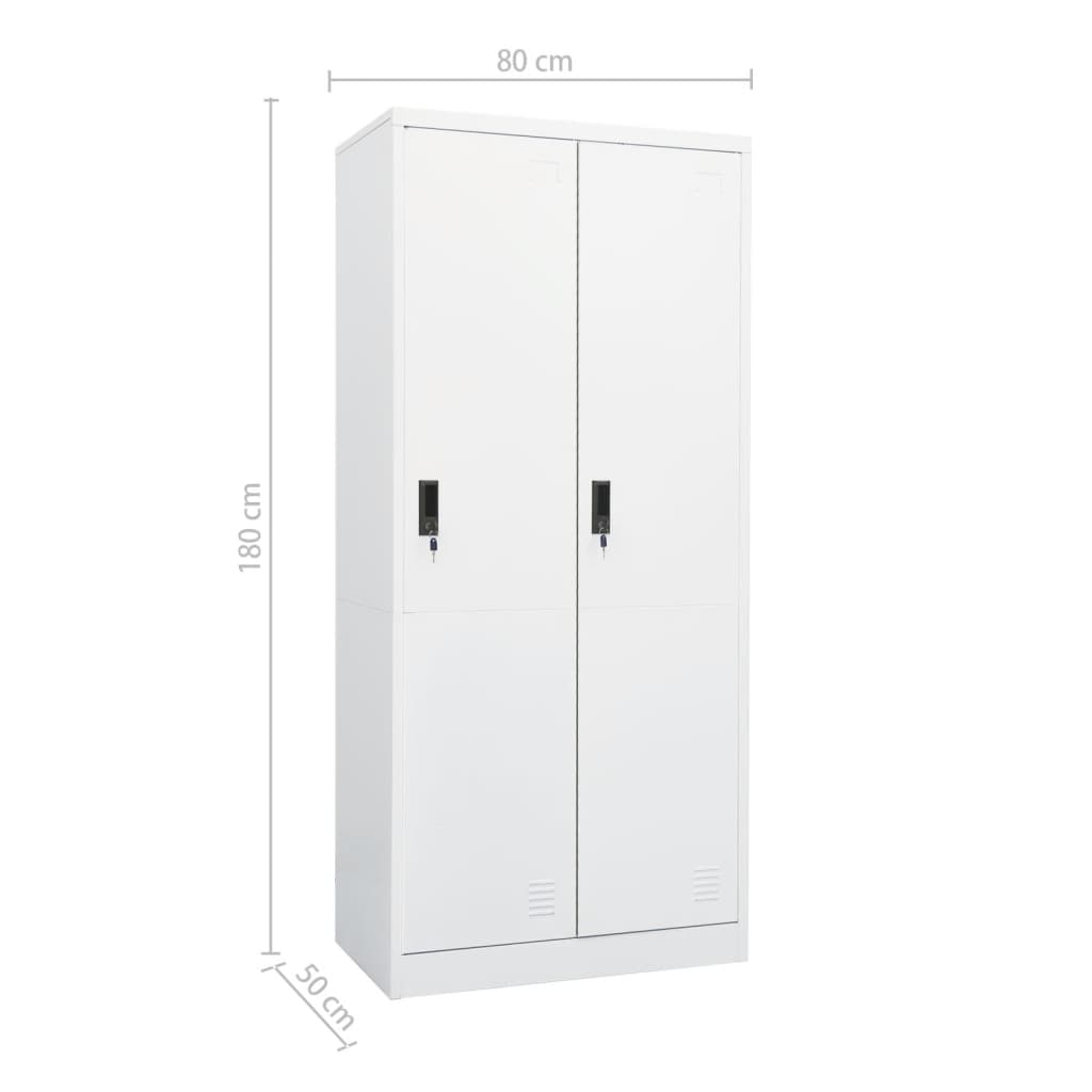 Garde-robe Blanc 80x50x180 cm Acier