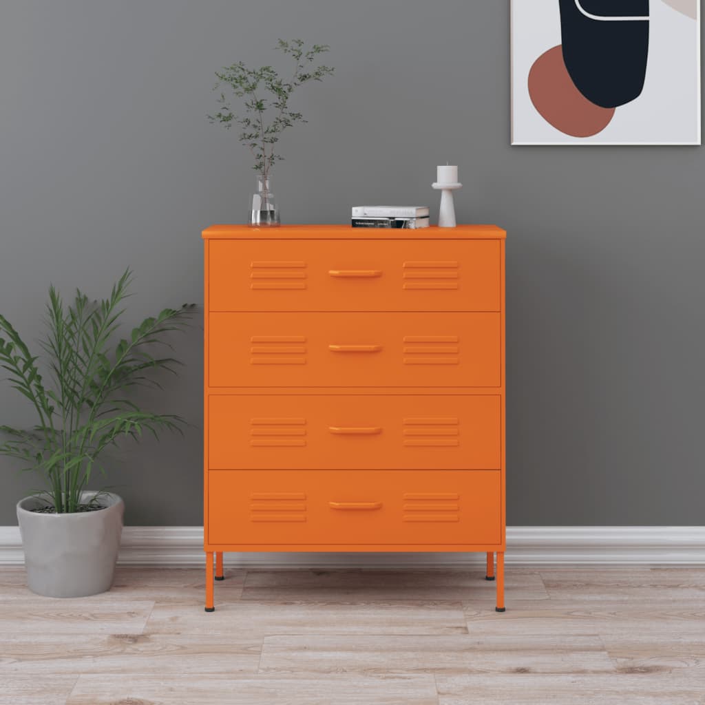 Commode Orange 80x35x101,5 cm Acier