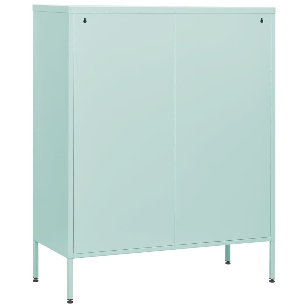 Commode Vert menthe 80x35x101,5 cm Acier