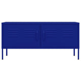 Meuble TV Bleu marine 105x35x50 cm Acier