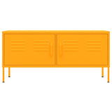 Meuble TV Jaune moutarde 105x35x50 cm Acier