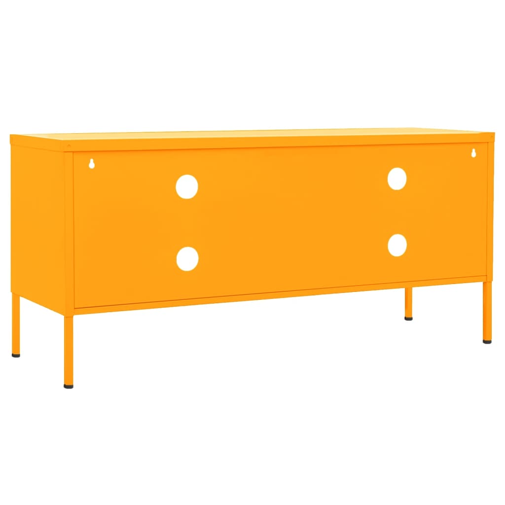 Meuble TV Jaune moutarde 105x35x50 cm Acier