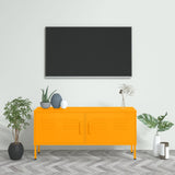 Meuble TV Jaune moutarde 105x35x50 cm Acier