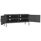 Meuble TV Anthracite 105x35x50 cm Acier