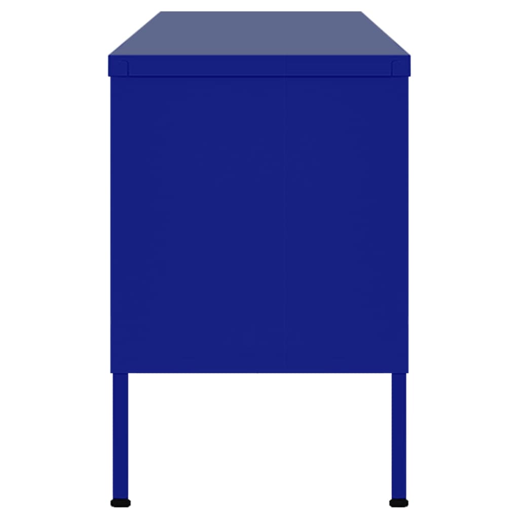 Meuble TV Bleu marine 105x35x50 cm Acier