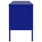 Meuble TV Bleu marine 105x35x50 cm Acier