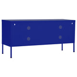 Meuble TV Bleu marine 105x35x50 cm Acier