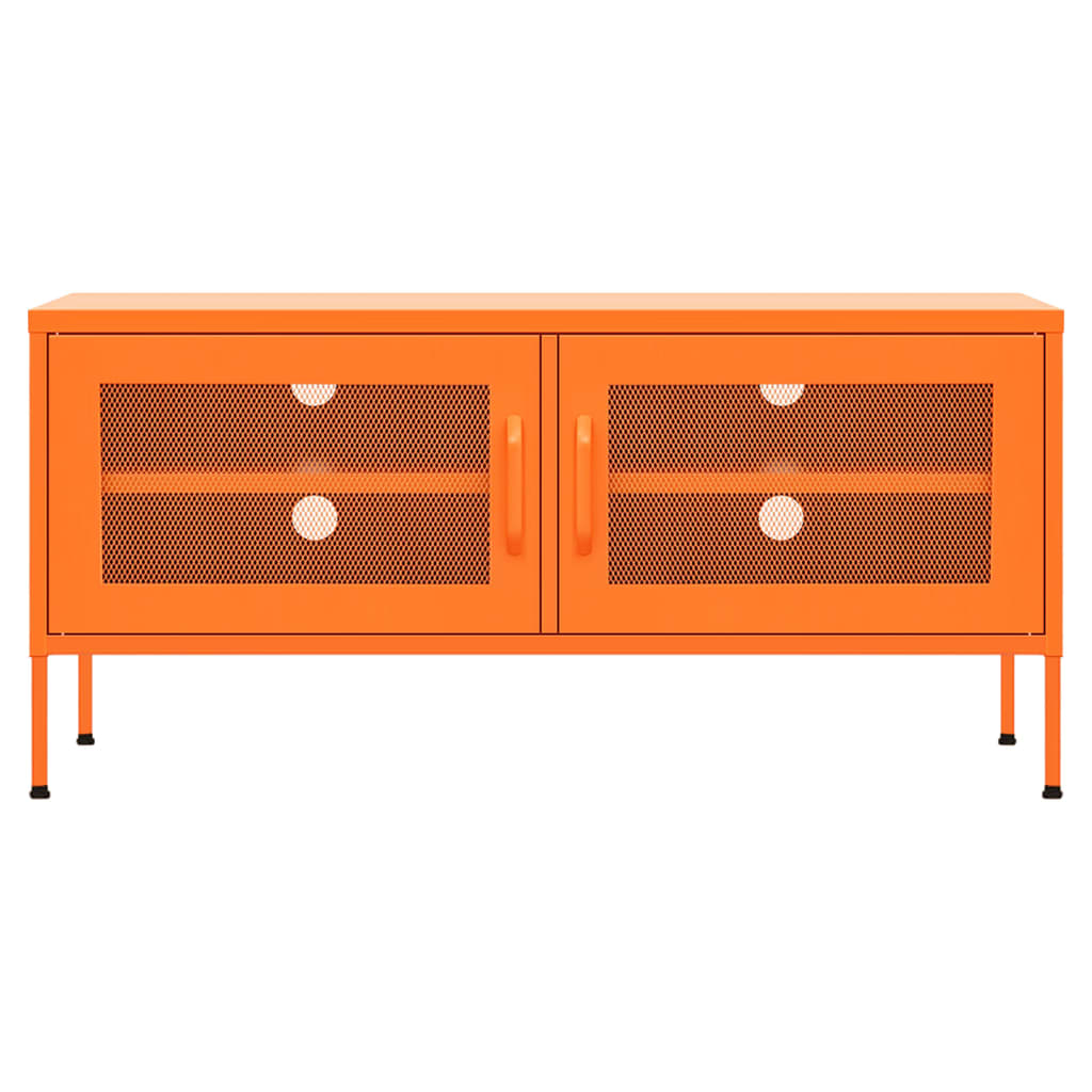 Meuble TV Orange 105x35x50 cm Acier