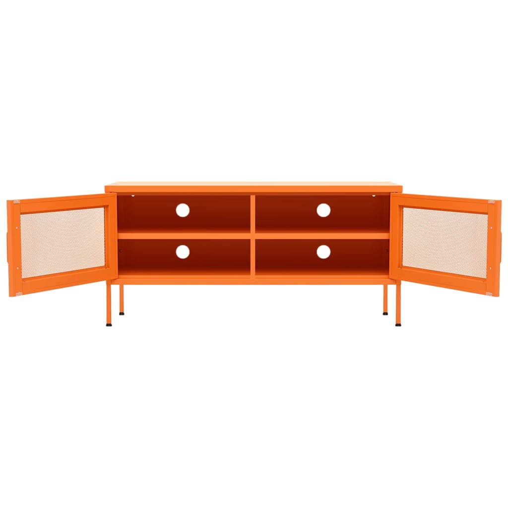 Meuble TV Orange 105x35x50 cm Acier