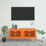 Meuble TV Orange 105x35x50 cm Acier