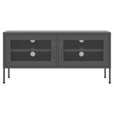 Meuble TV Anthracite 105x35x50 cm Acier