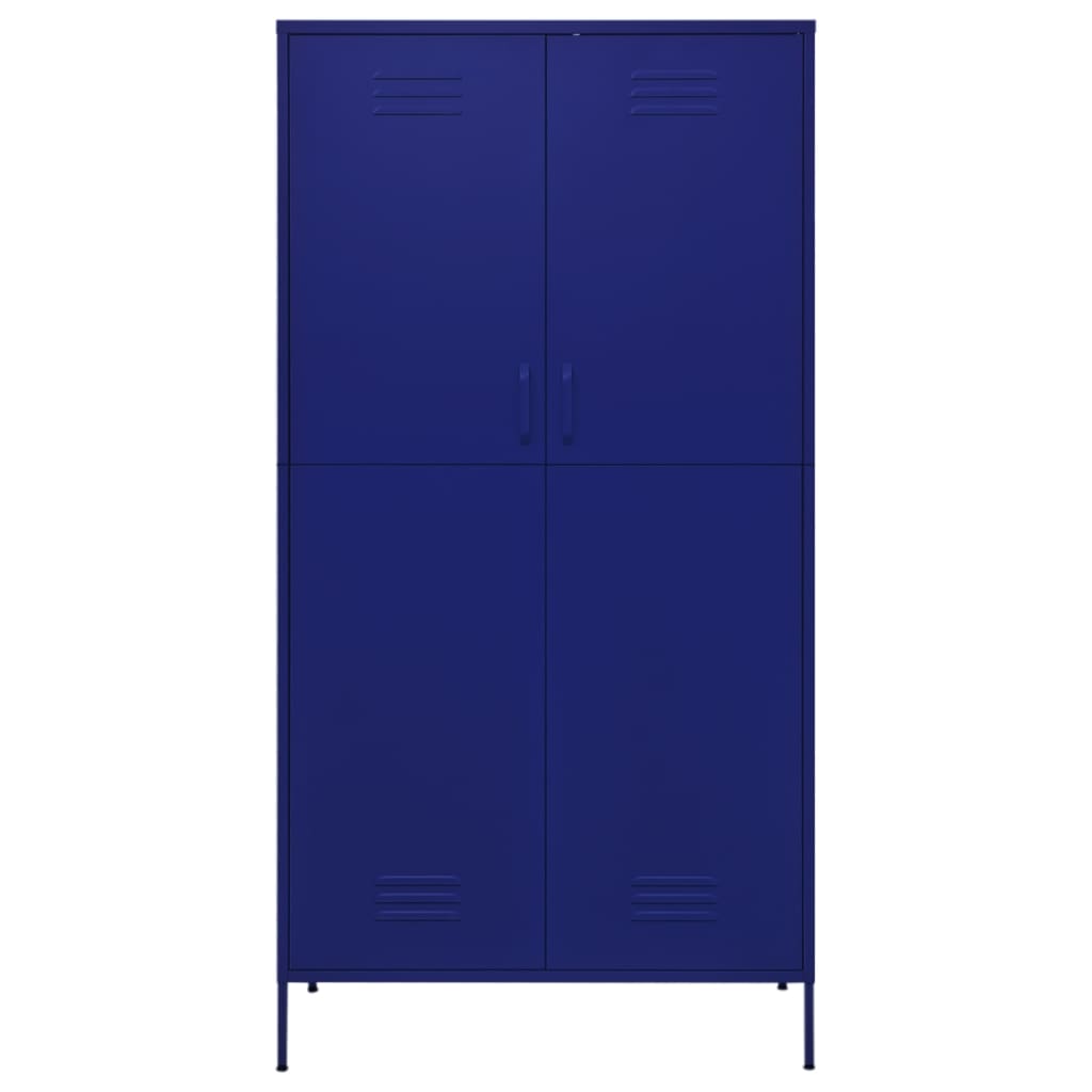 Garde-robe Bleu marine 90x50x180 cm Acier