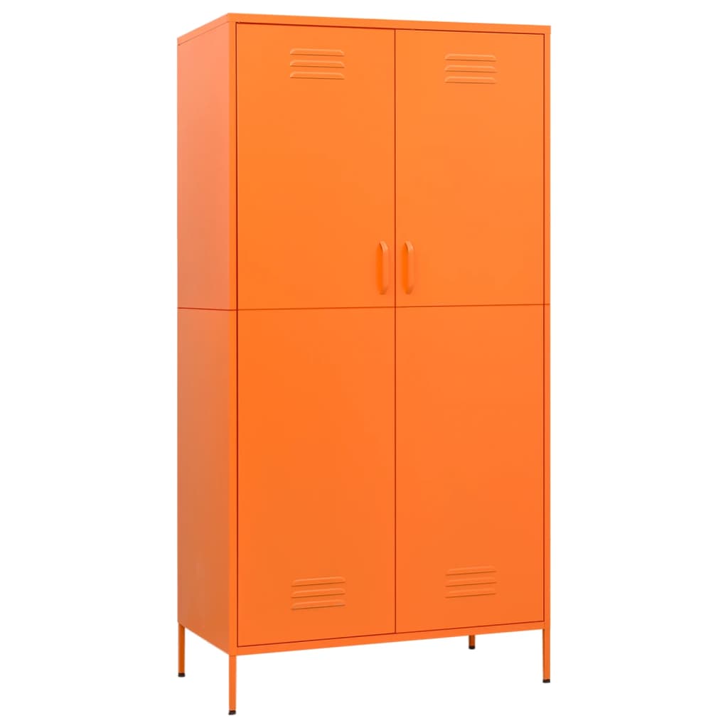 Garde-robe Orange 90x50x180 cm Acier