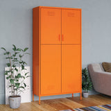 Garde-robe Orange 90x50x180 cm Acier