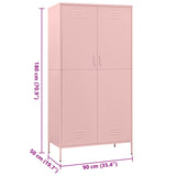 Garde-robe Rose 90x50x180 cm Acier