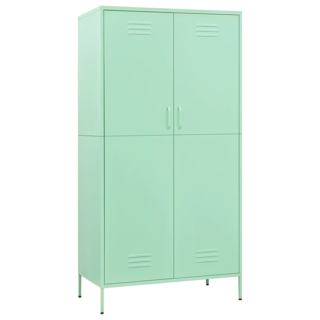 Kleiderschrank Mintgrün 90x50x180 cm Stahl