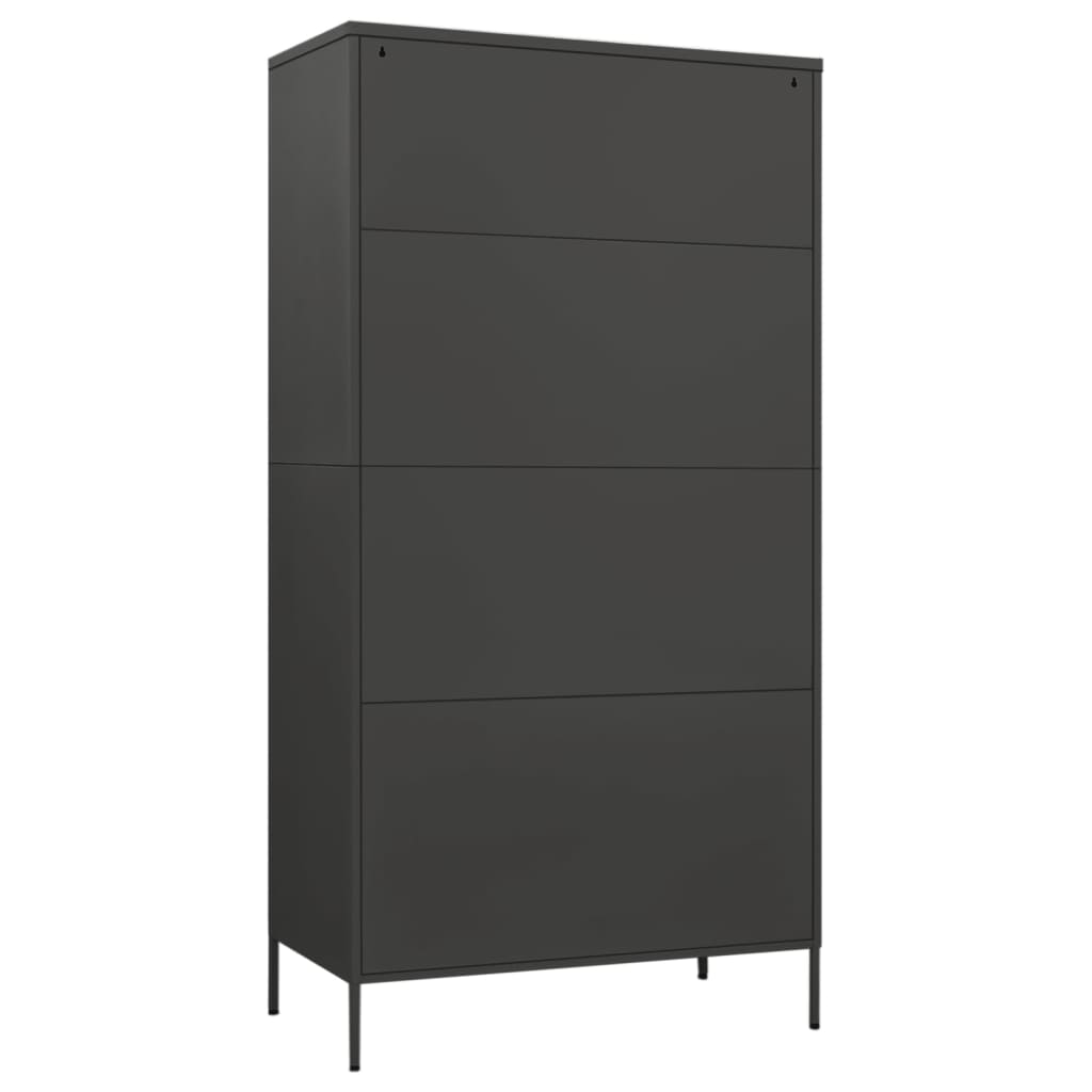 Garde-robe Anthracite 90x50x180 cm Acier