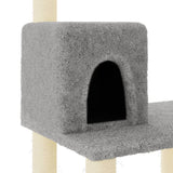 Arbre à chat avec griffoirs en sisal gris clair 118,5 cm