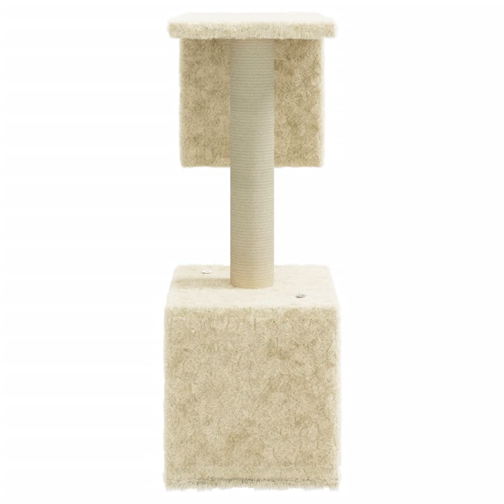 Cat tree with sisal scratching posts Cream 60 cm