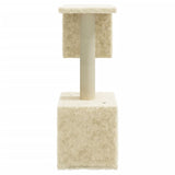 Cat tree with sisal scratching posts Cream 60 cm