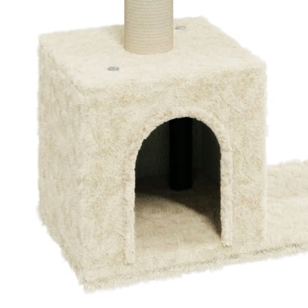 Cat tree with sisal scratching posts Cream 60 cm