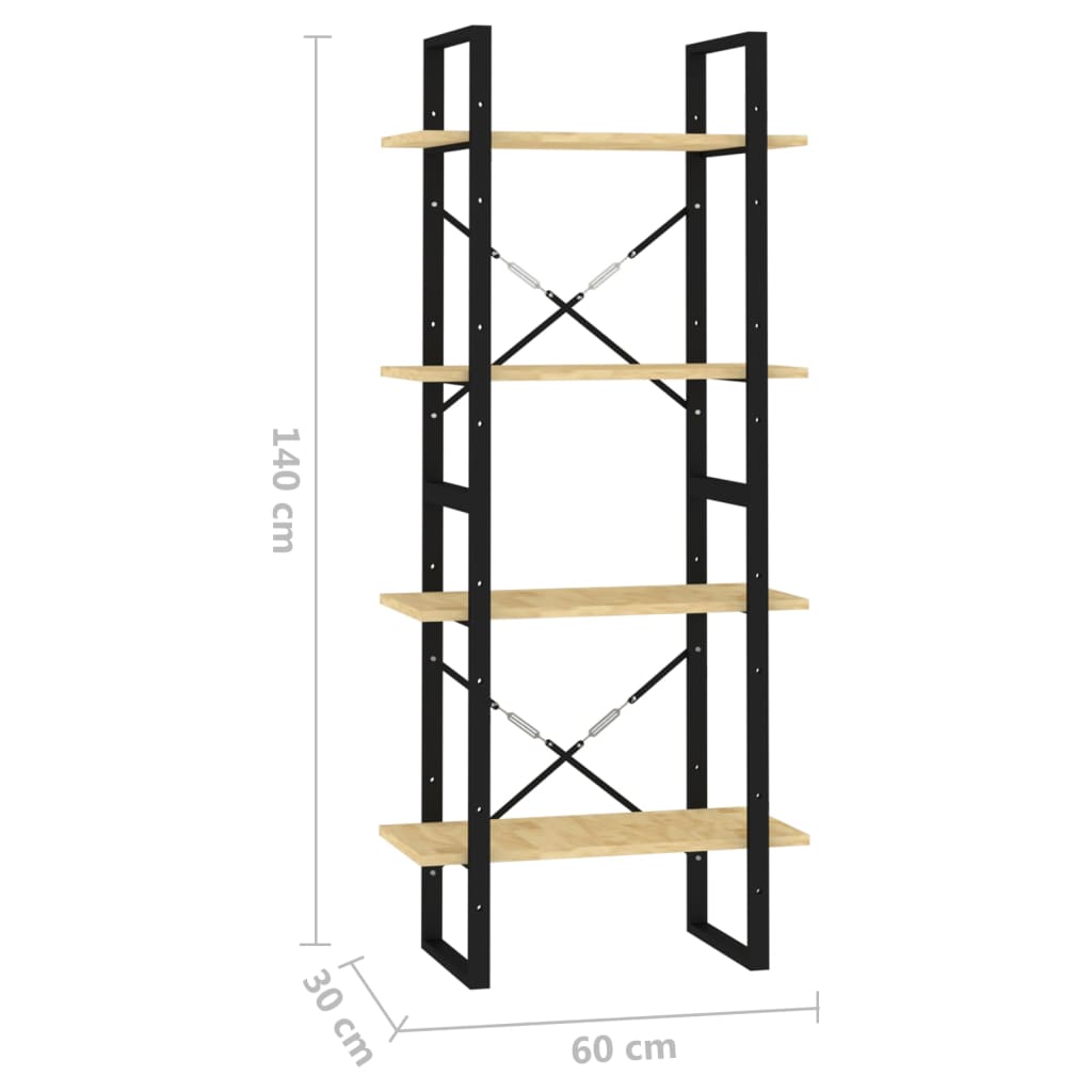 Bibliothèque à 4 niveaux 60x30x140 cm Bois de pin massif