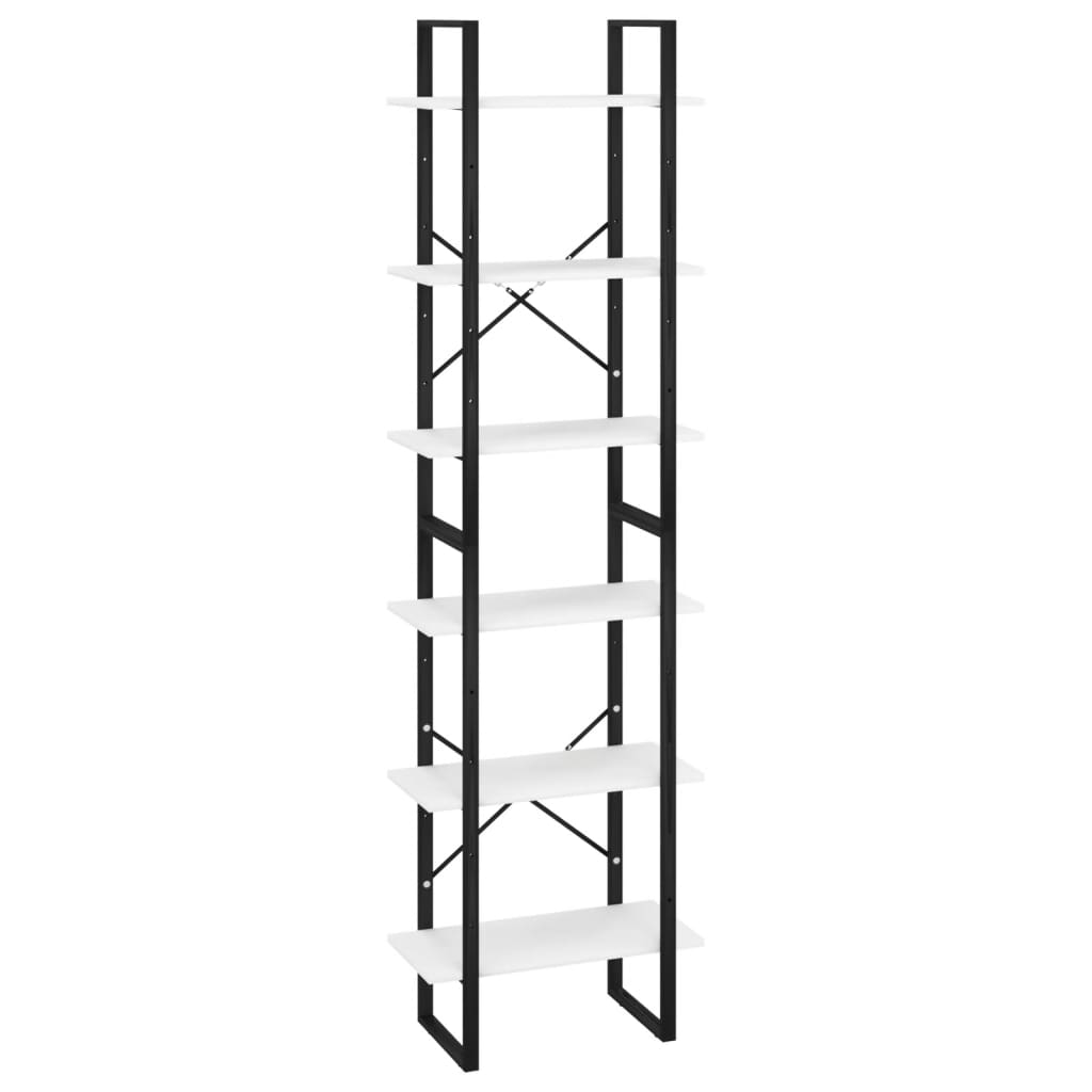 Étagère de rangement Blanc 60x30x210 cm Bois d'ingénierie