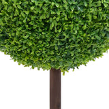 Plante de buis artificiel avec pot Forme de boule Vert 71 cm