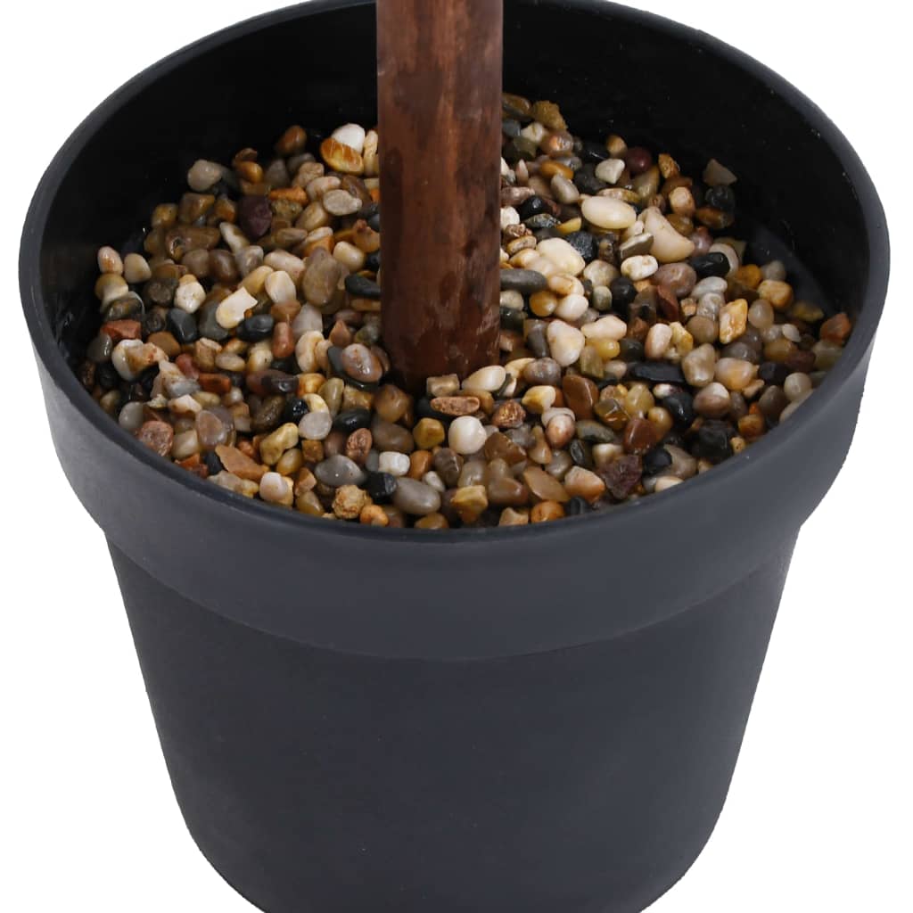 Plante de buis artificiel avec pot Forme de boule Vert 71 cm